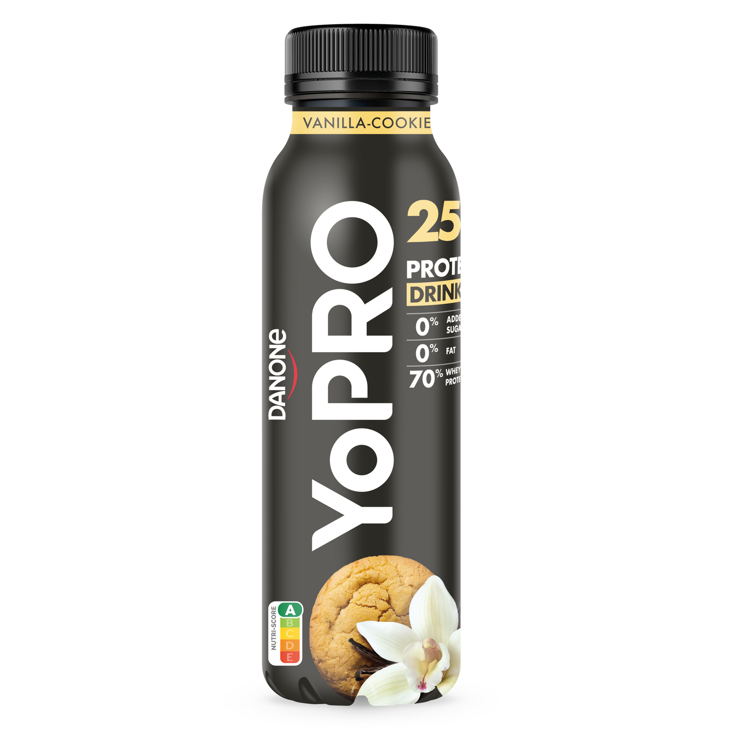 Danone YoPro vaníliáskeksz-ízű sovány joghurtital édesítőszerekkel 300 g