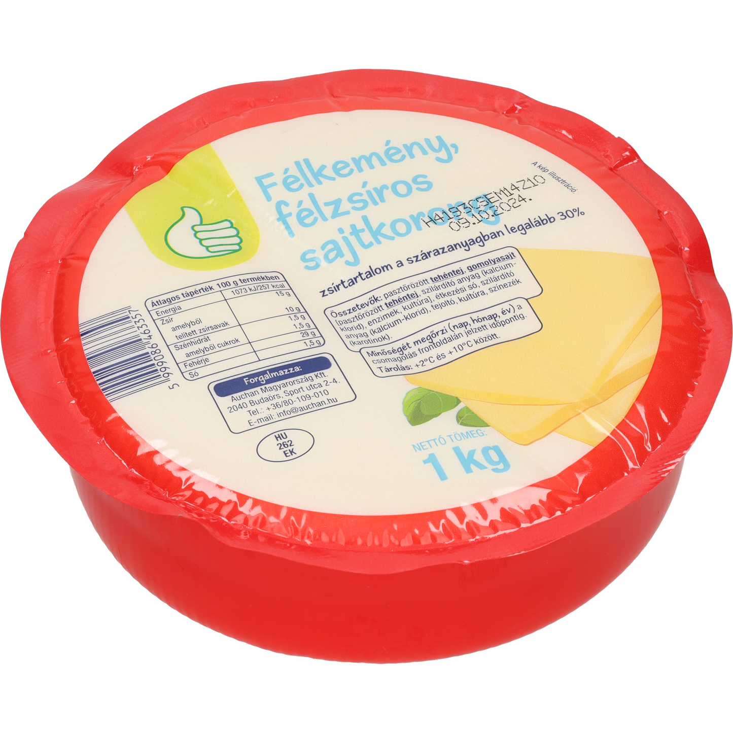 Auchan Tipp sajtkorong 1 kg