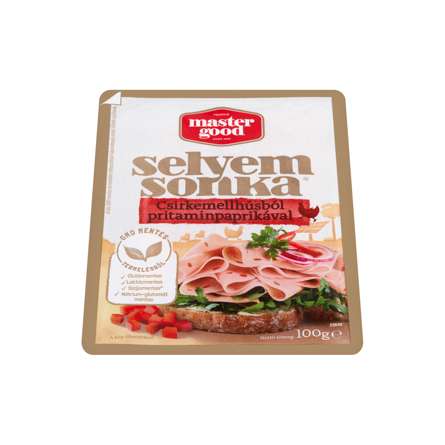 Master Good szeletelt selyemsonka csirkemellhúsból pritaminpaprikával 100 g