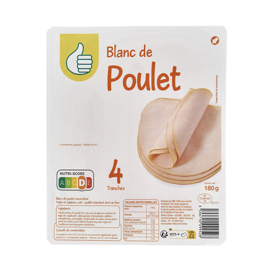 Auchan Tipp húskészítmény csirkemellből 180g