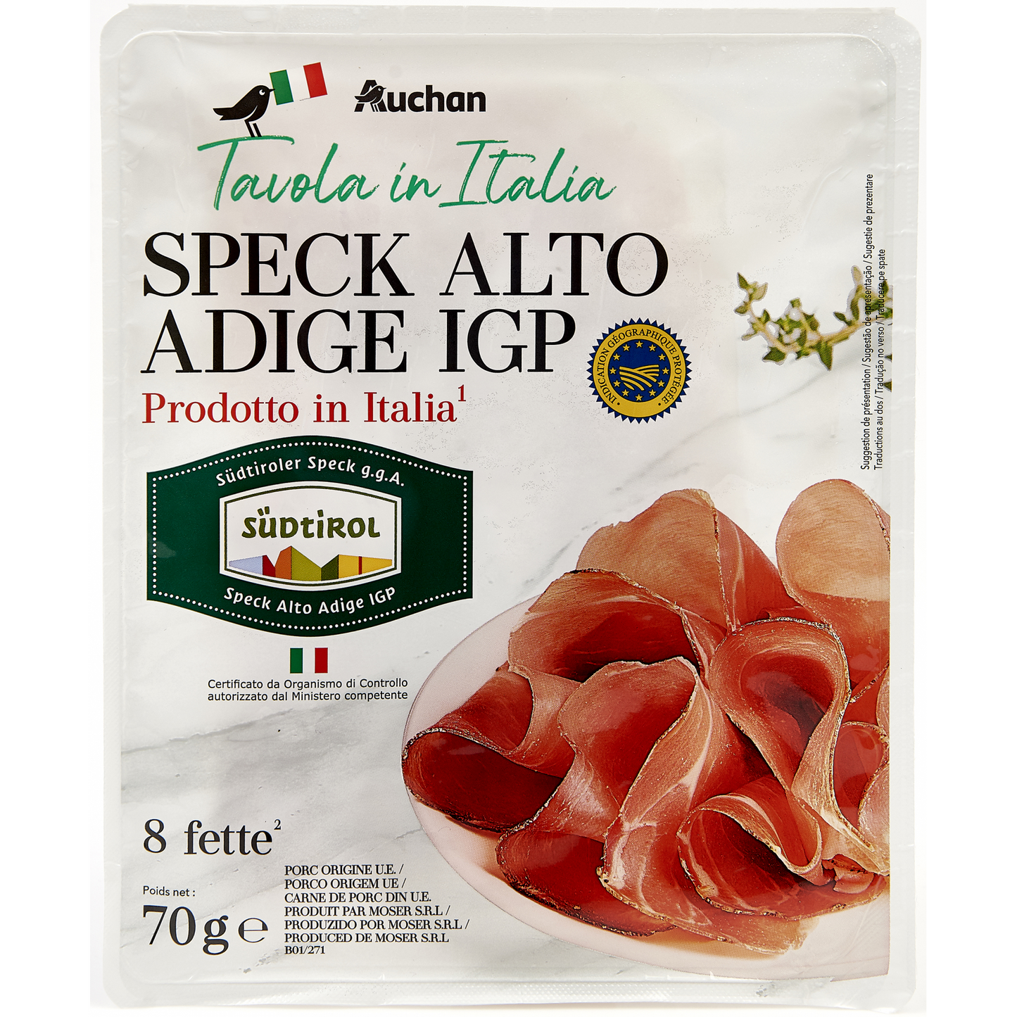 Auchan Tavola in Italia Speck sonka IGP 70 g