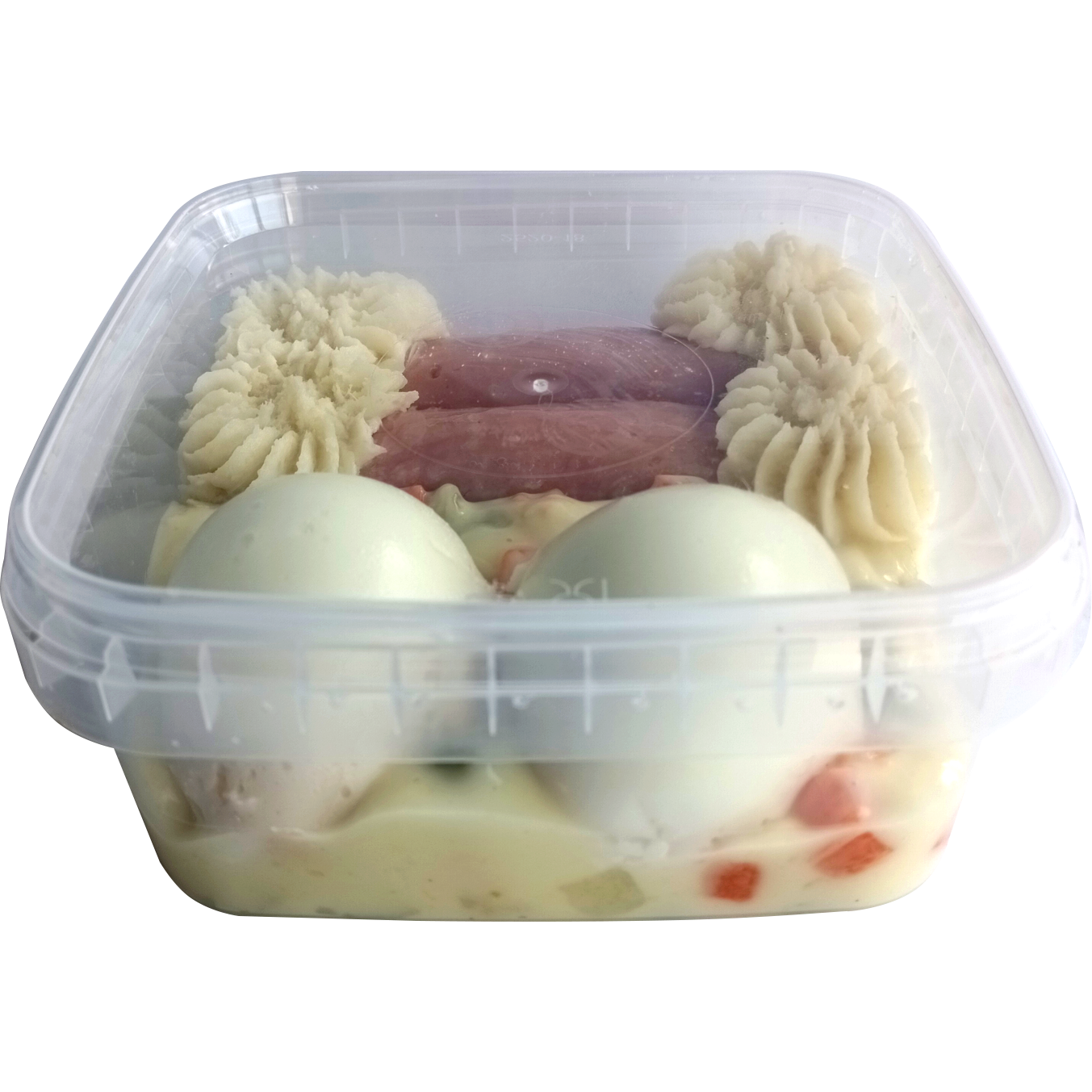 Tormás sonkatekercs, kaszinótojás, franciasalátával  380g