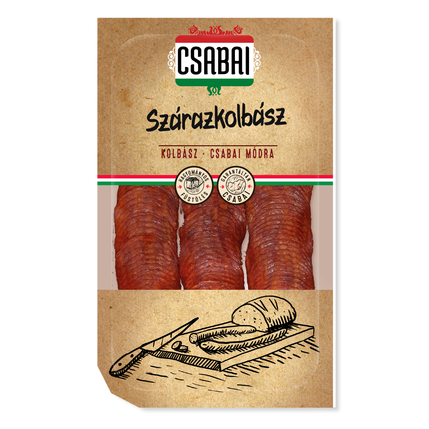 Csabai Csemege szárazkolbász szeletelt 75g
