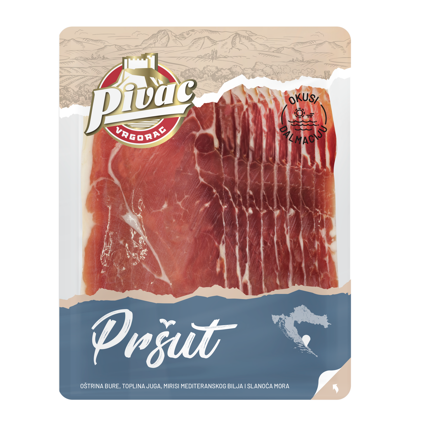 Dalmát prosciutto sonka, 100g