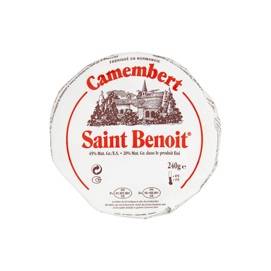 Saint Benoit camembert zsíros, fehér nemespenésszel érő lágy sajt 240 g
