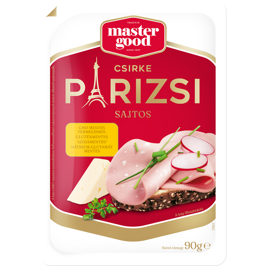 Master Good szeletelt sajtos csirke párizsi 90 g