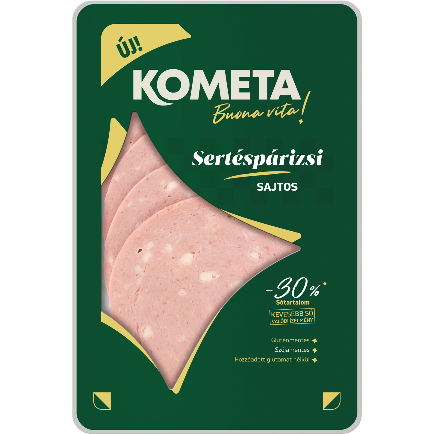 Kometa Útravaló szeletelt sajtos sertéspárizsi 8 szelet 125 g