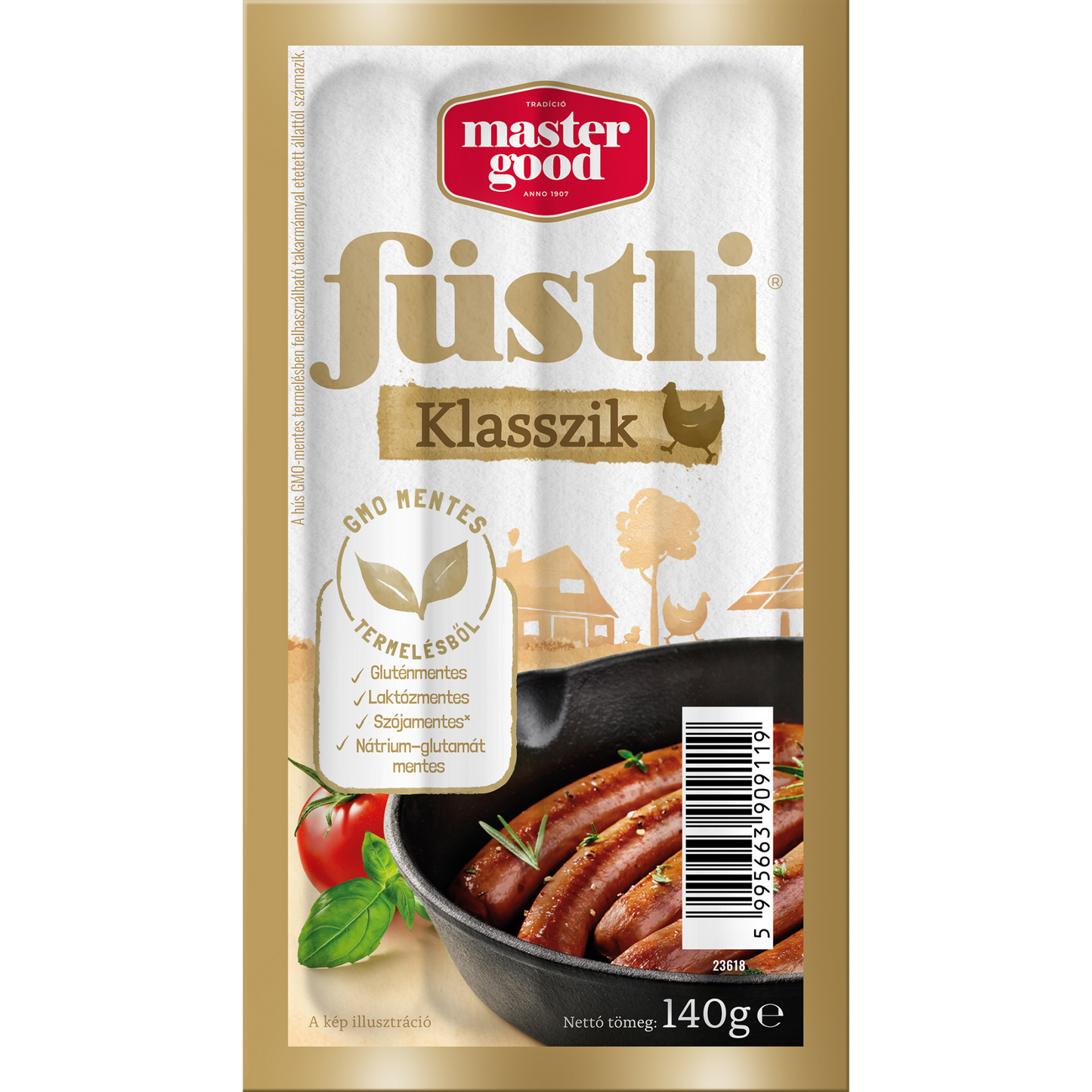 Master Good Füstli Klasszik füst ízesítésű virsli csirkehúsból 140 g