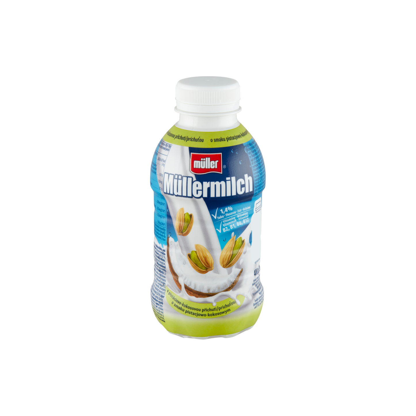 Müller Müllermilch pisztácia-kókusz ízű zsírszegény tejital 400 g