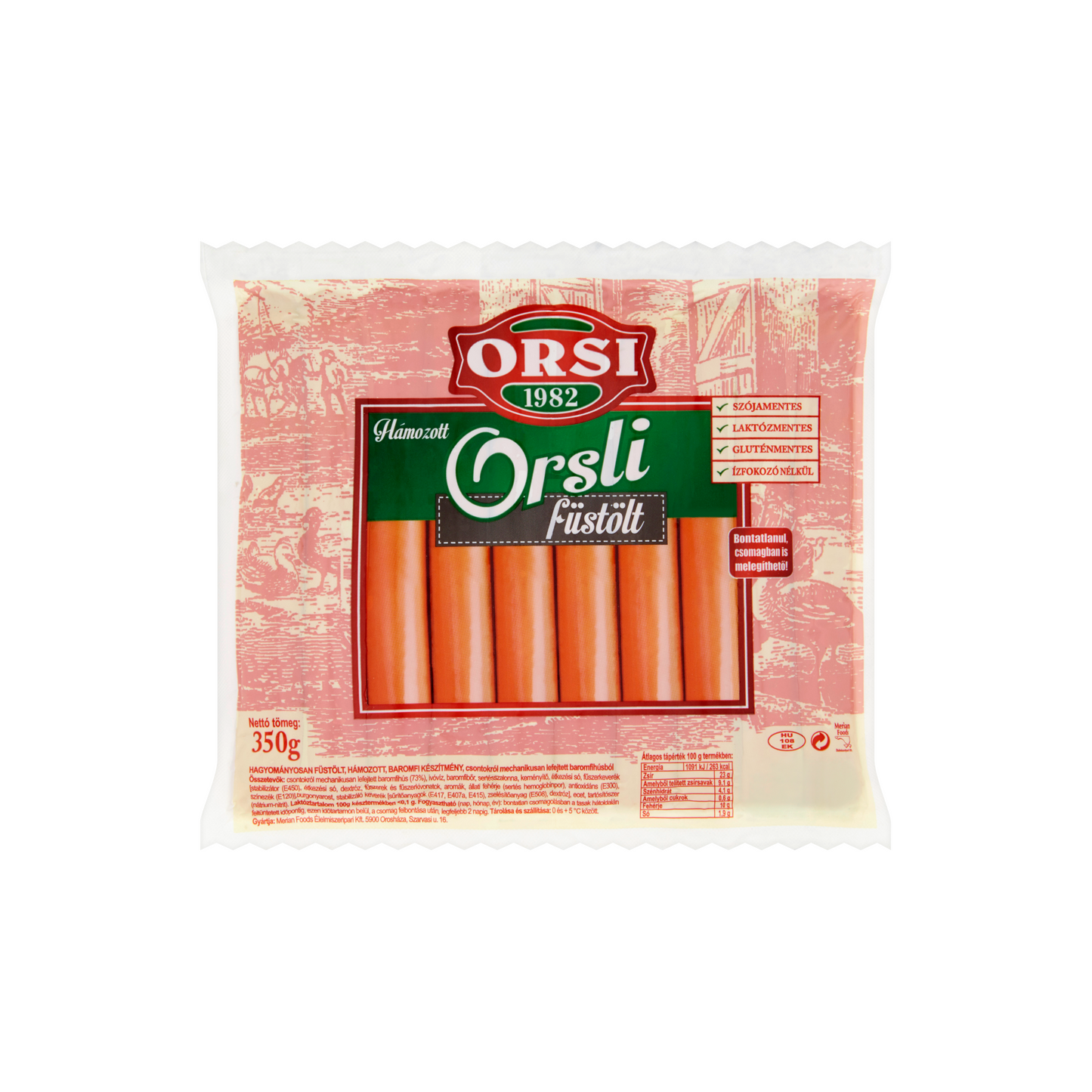 Orsi hámozott füstölt orsli 350 g