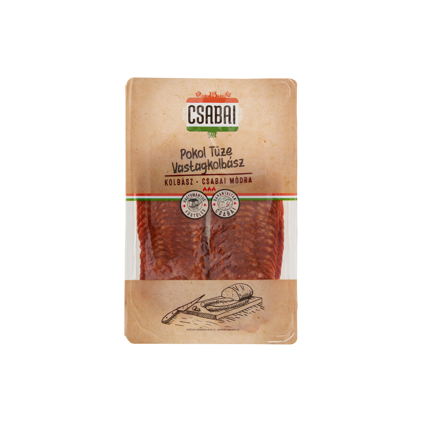 Csabai szeletelt Pokol Tüze vastagkolbász 75 g