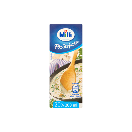 Milli UHT főzőtejszín 20% 200 ml