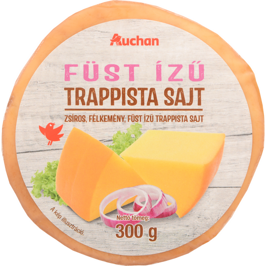 Auchan Kedvenc Füst ízű trappista sajt 300 g