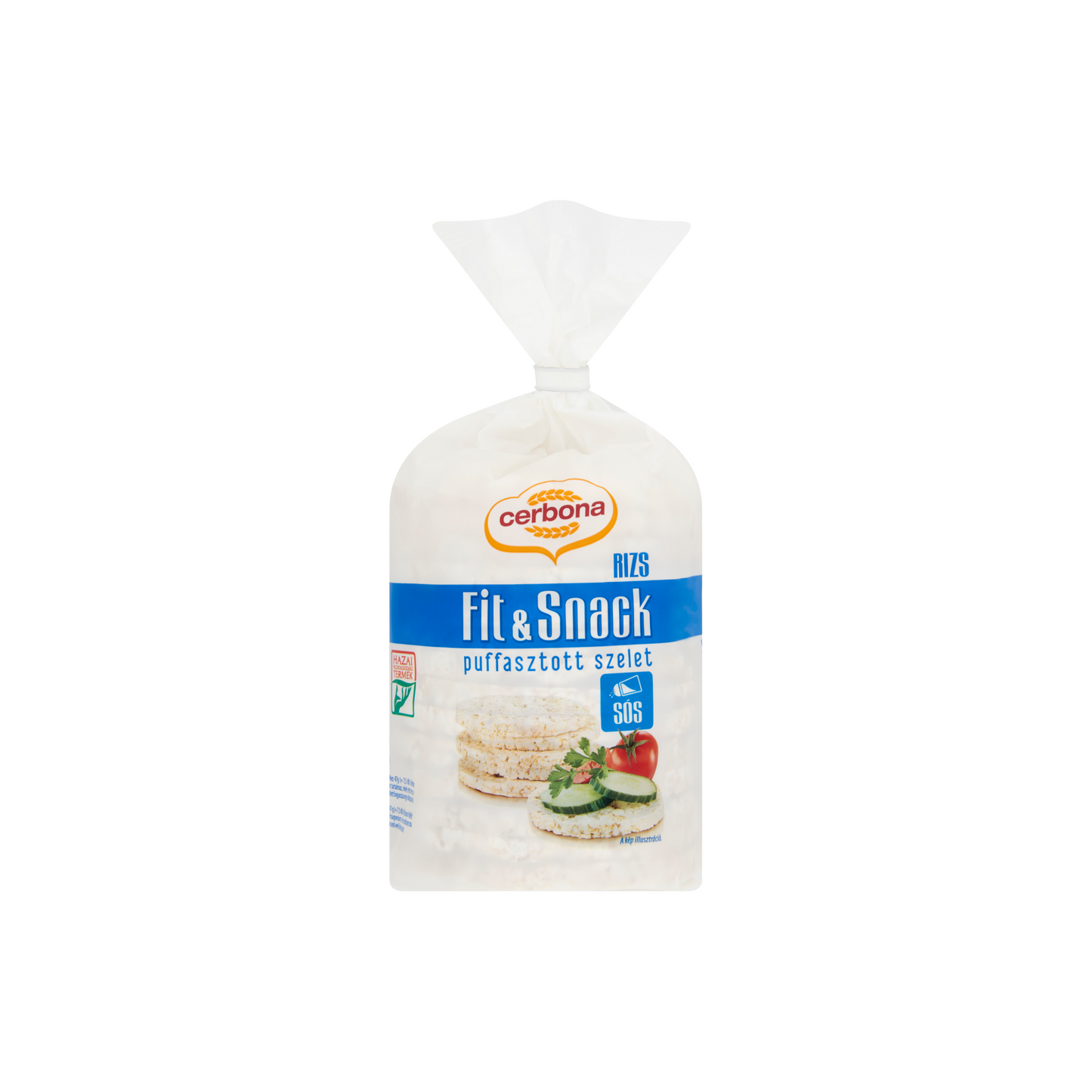 Cerbona puffasztott rizsszelet barna rizsből tengeri sóval 90 g