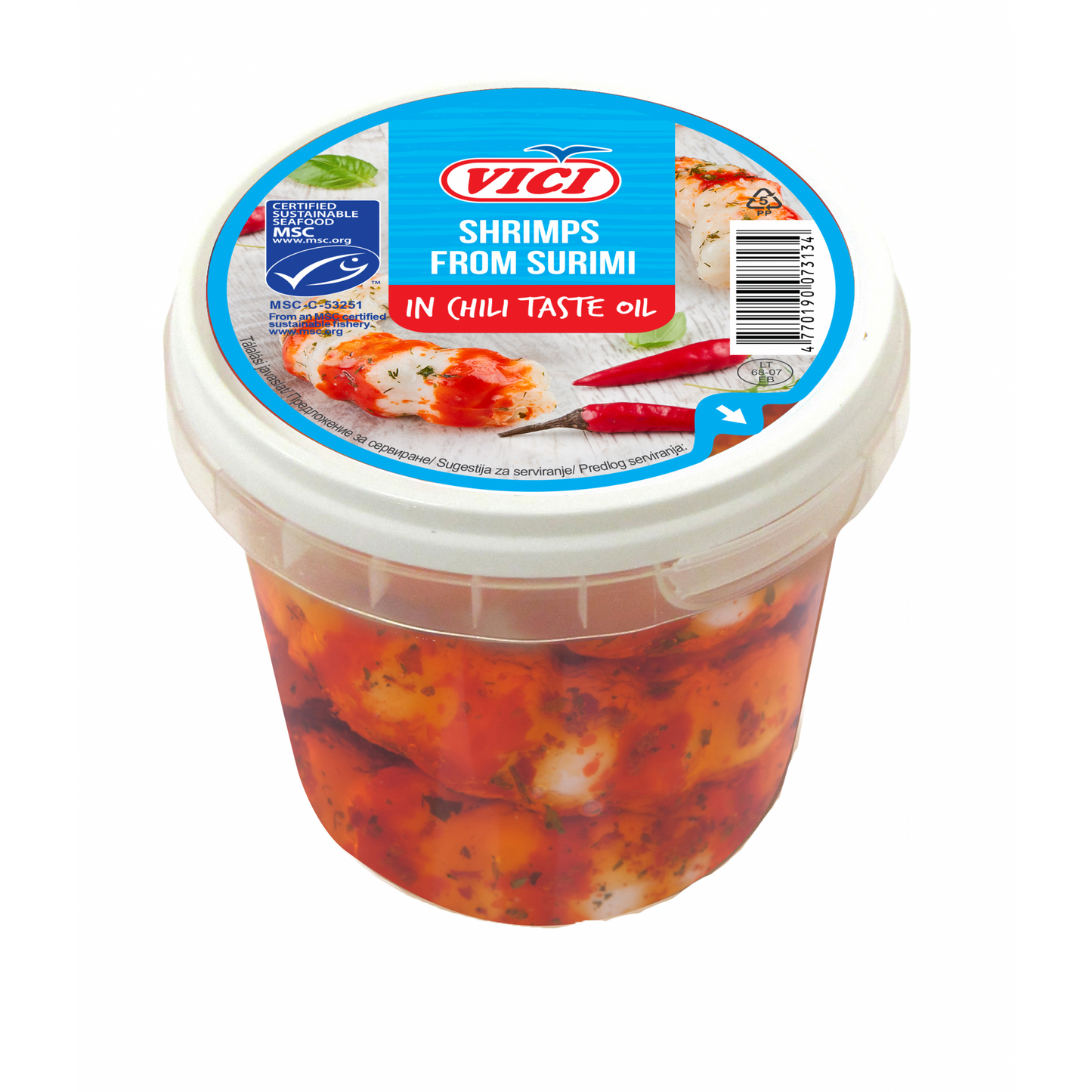 Vici garnélarák ízű surimi chilis olajban 320 g