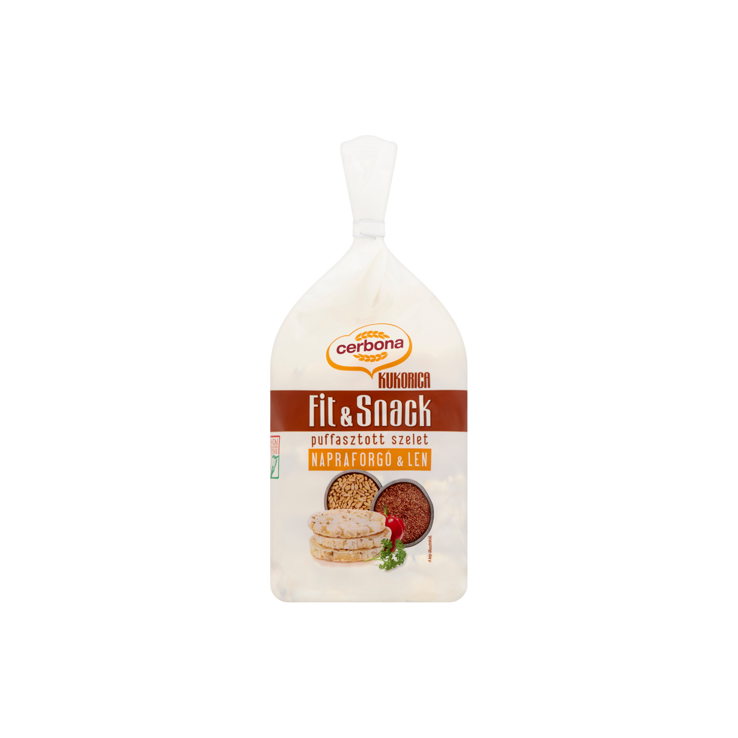 Cerbona kukoricás puffasztott szelet barna rizzsel, lenmaggal, napraforgómaggal 90 g