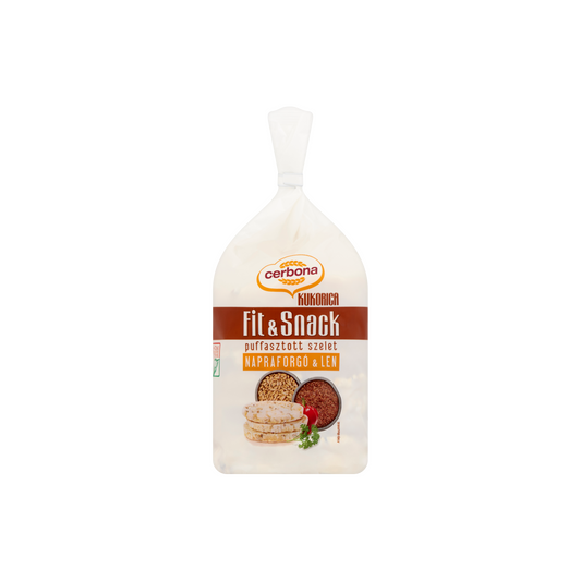 Cerbona kukoricás puffasztott szelet barna rizzsel, lenmaggal, napraforgómaggal 90 g