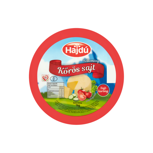 Hajdú Kőrös félzsíros, félkemény sajtkorong 1 kg