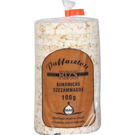 Puffasztott rizs kukoricás szezámmagos natúr 100 g