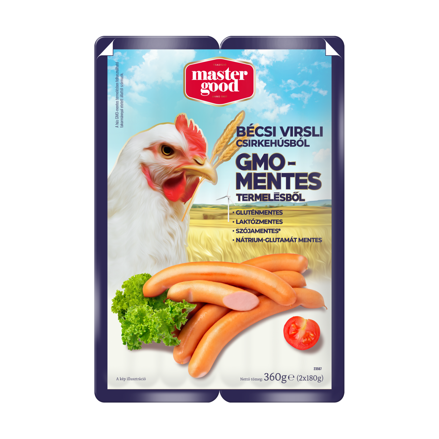 Master Good bécsi virsli csirkehúsból 2 x 180 g (360 g)