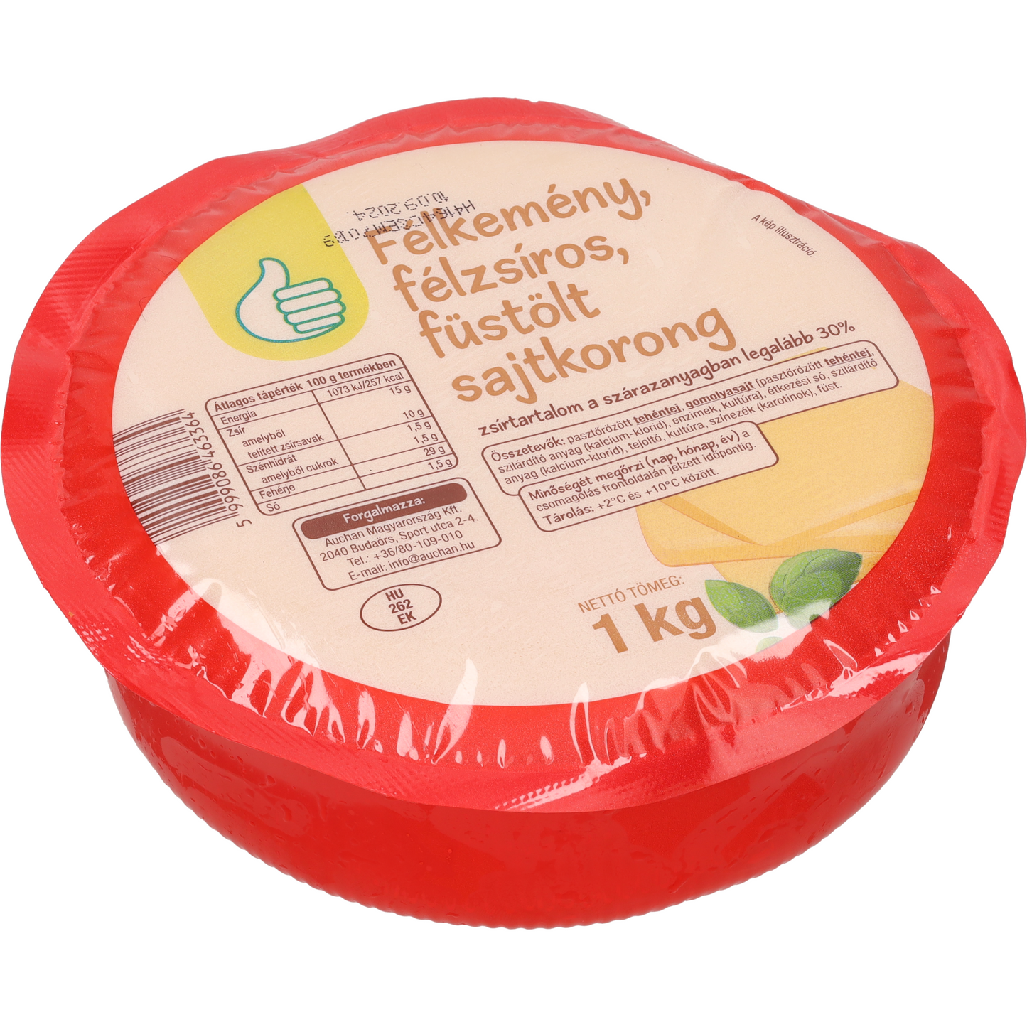Auchan Tipp sajtkorong füstölt 1 kg