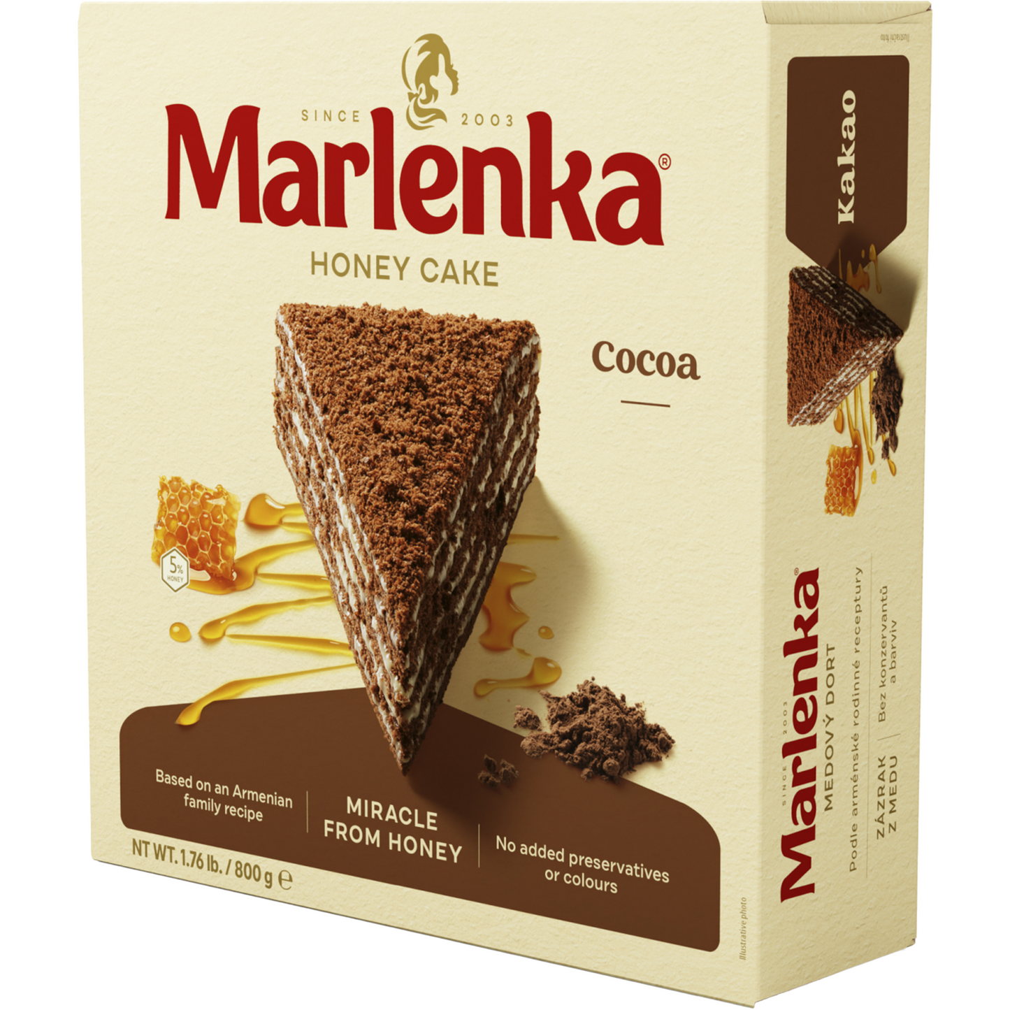 Marlenka kakaós mézes torta 800 g